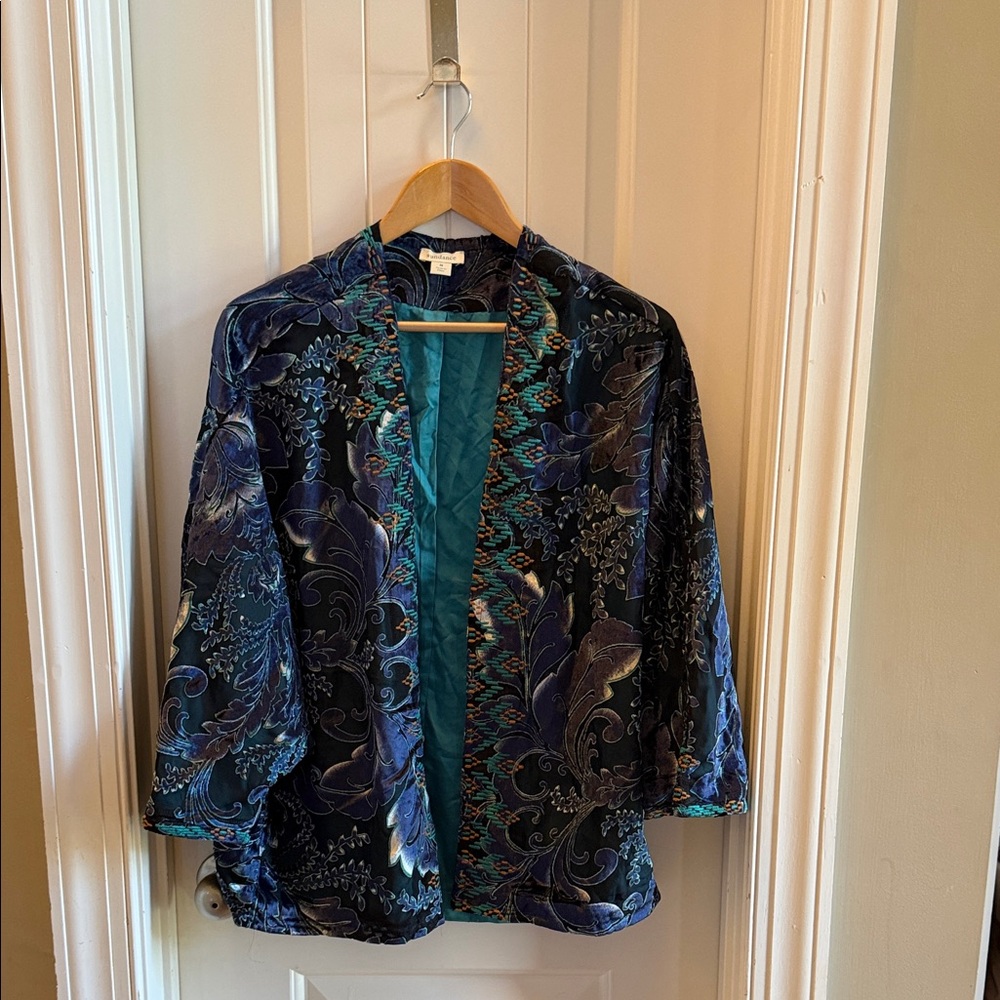 Sundance open front velvet kimono cardigan